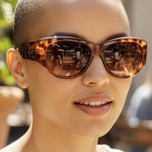 Authentic CHRISTIAN DIOR RARE 2000 Tortoise Shell Sunglasses + Accessories EUC